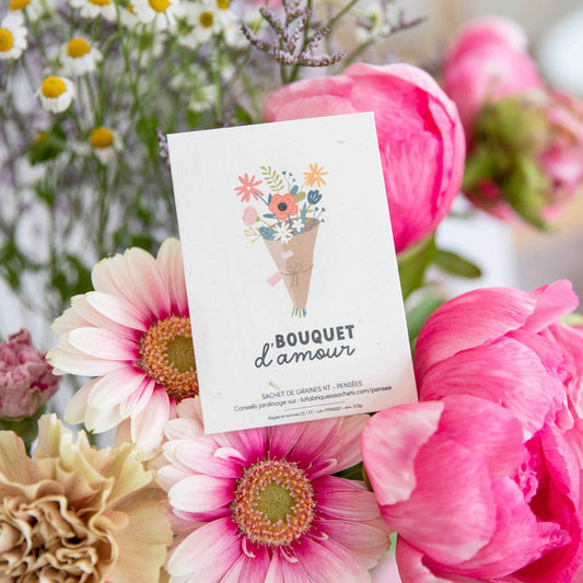 Bouquet d’amour - Sachet de graines de Pensée