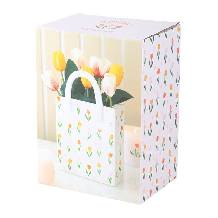 Vase céramique Sac à Main tulipes
