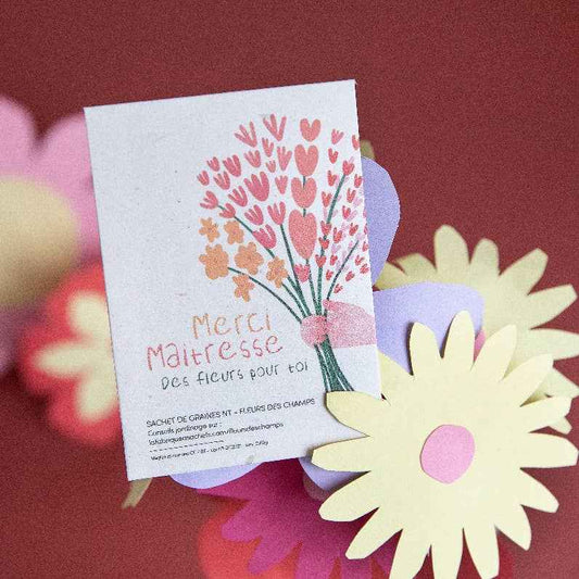 Merci Maîtresse - Sachet de graines de Fleurs des champs