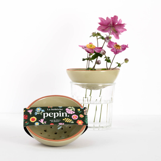 Bobèche Fleurs 🌸 - Vert sauge