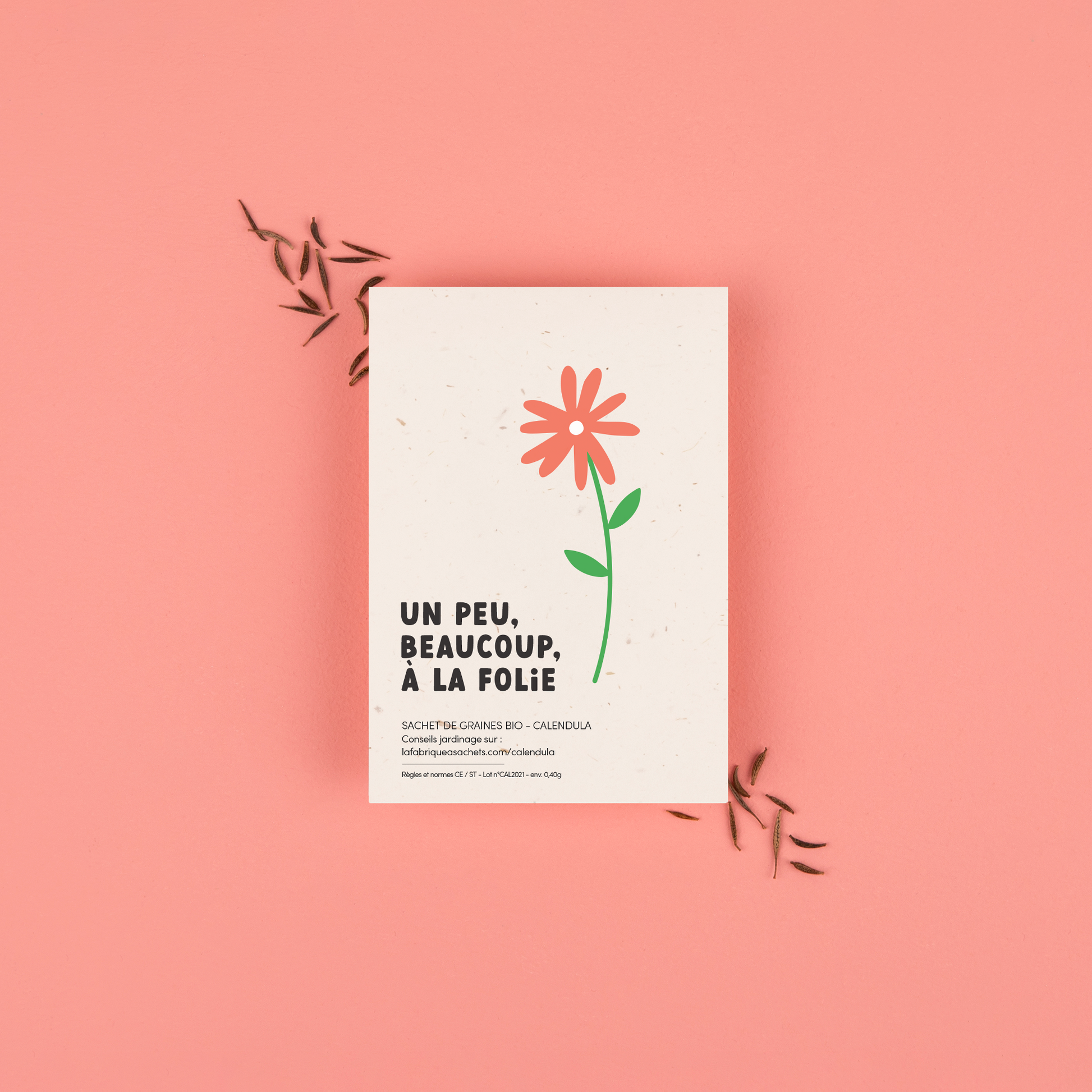 Un peu, beaucoup, à la folie - Sachet de graines Calendula