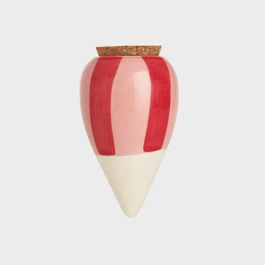 Olla - rayée rose et rouge