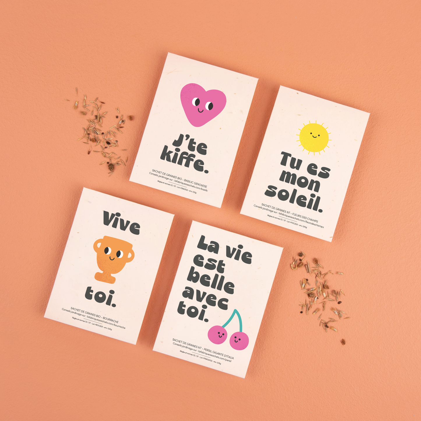 Tu es mon soleil - Sachets de graine de Fleurs des champs