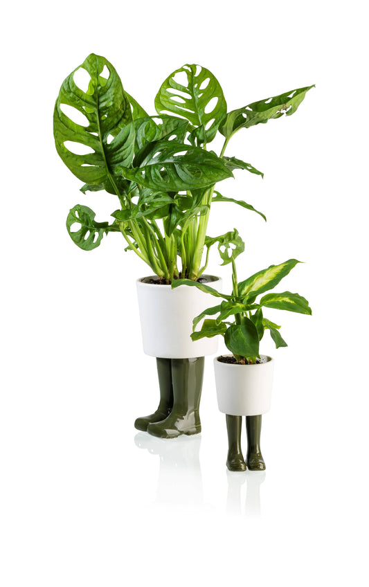 Grande jardinière botte verte