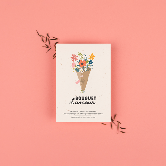 Bouquet d’amour - Sachet de graines de Pensée
