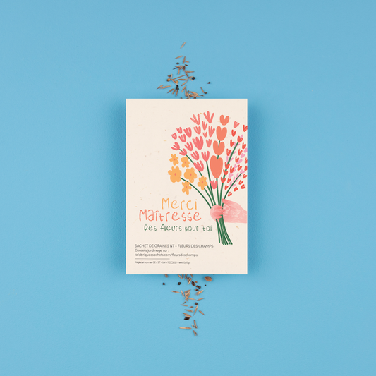 Merci Maîtresse - Sachet de graines de Fleurs des champs