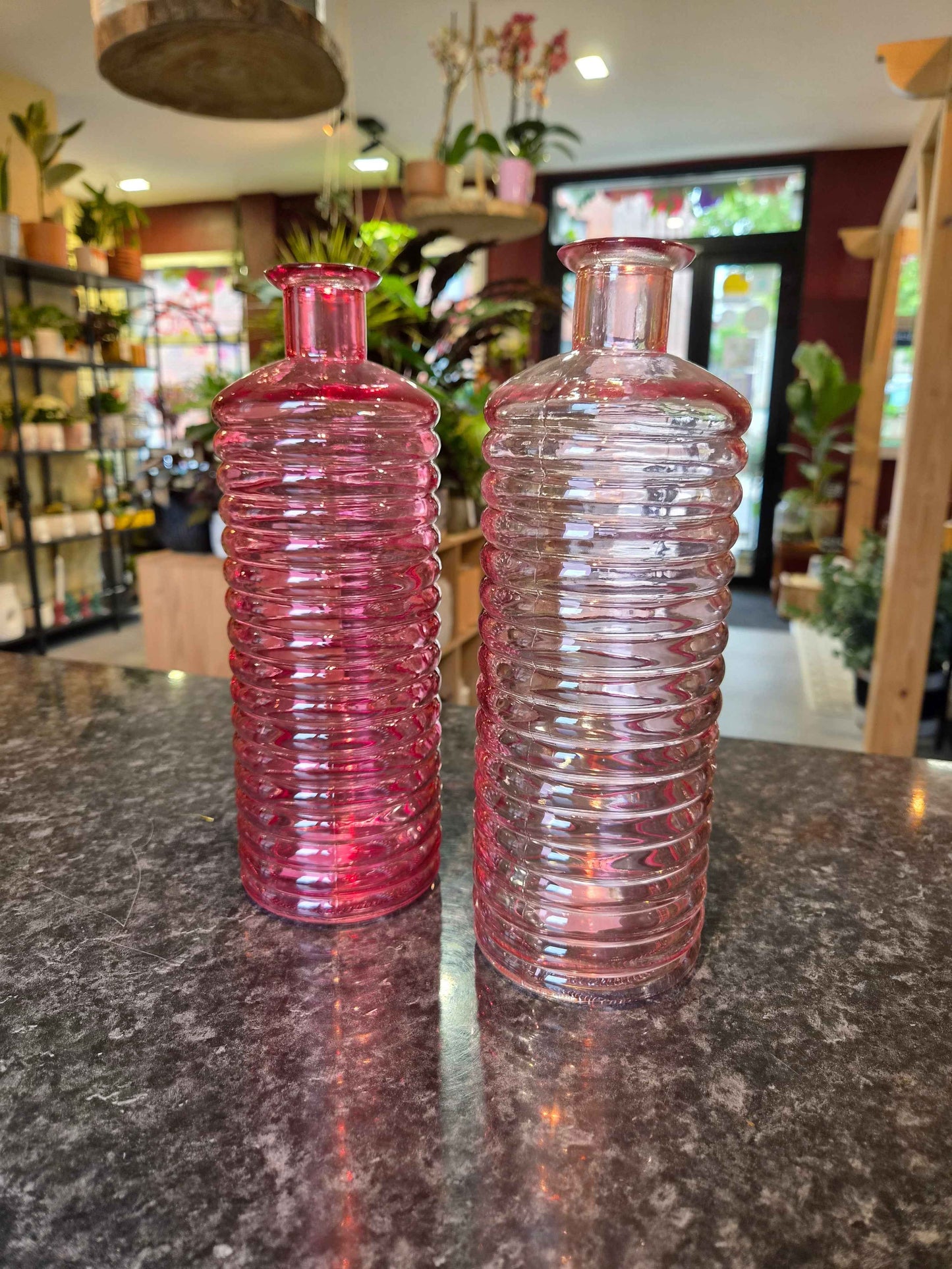 Vase Carafe Rose Pâle & Rose