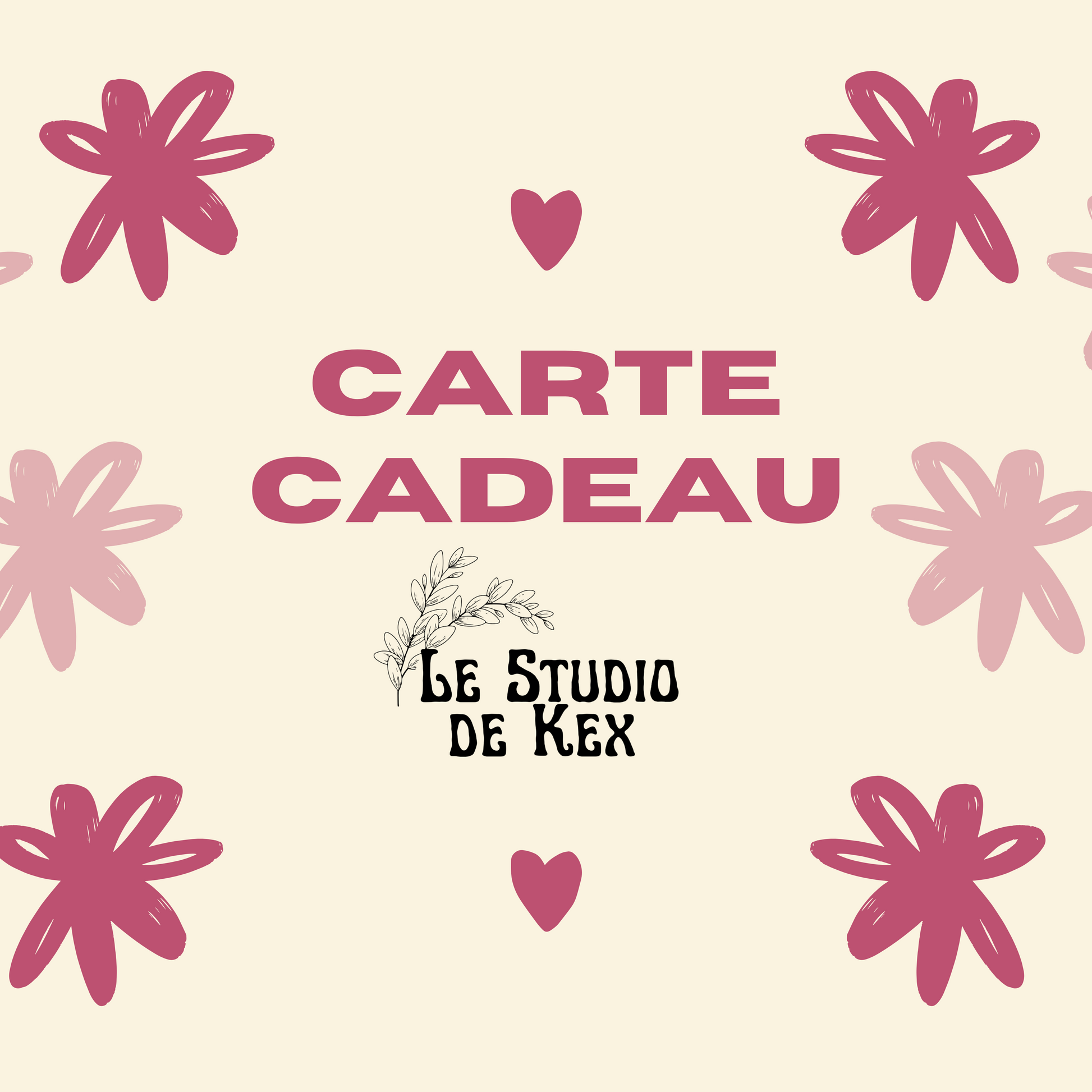 Carte cadeau Le Studio de Kex 🎁