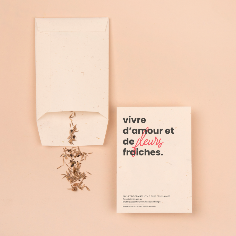 Vivre d'amour et de fleurs fraiches - Sachet de graines
