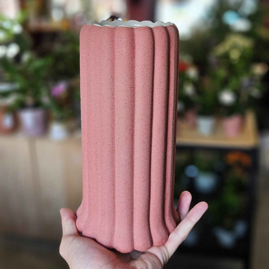 Vase effet cannelé