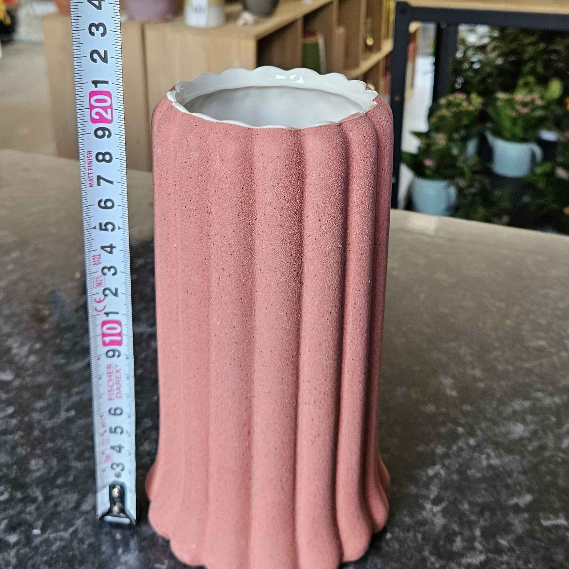 Vase effet cannelé