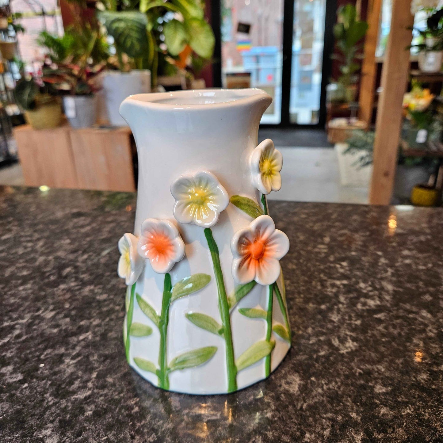Vase Fleur en Relief 🌸