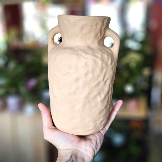 Vase Pêche Effet Texturé