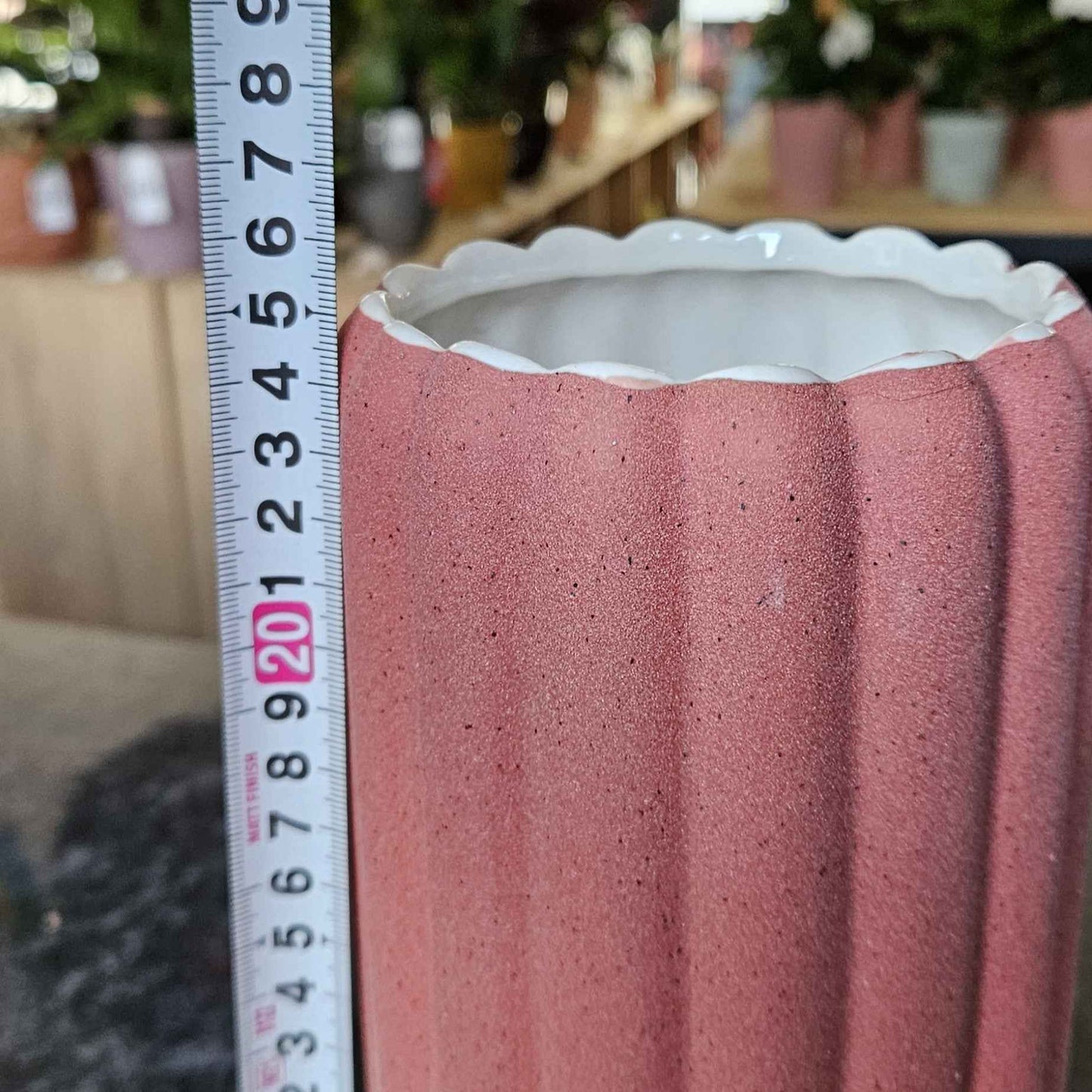Vase effet cannelé