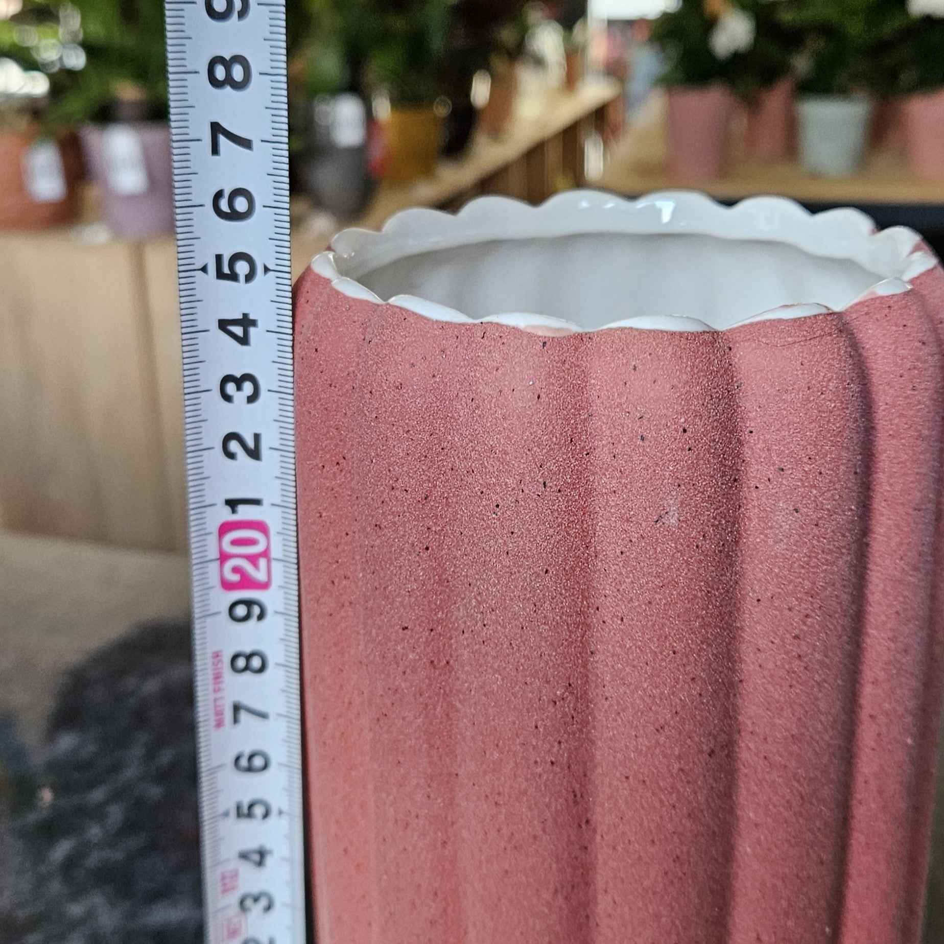 Vase effet cannelé